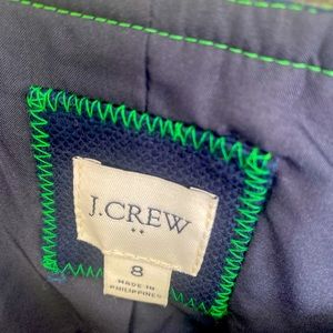 Ladies two piece suit/navy blue and green with big gold buttons